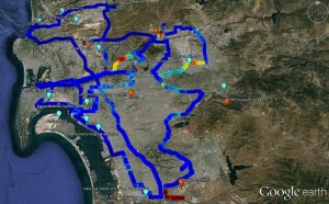 Methane emission hot spots in San Diego